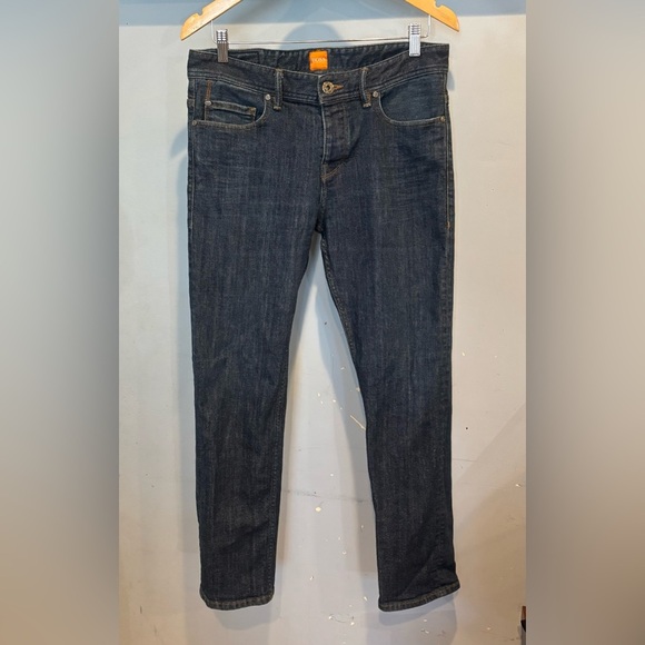 BOSS ORANGE Men's Dark Blue BUTTON FLY Jeans Size 32/30 - Picture 4 of 12